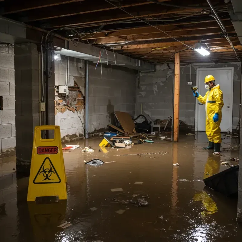 Flooded Basement Electrical Hazard in Sanpete County, UT Property